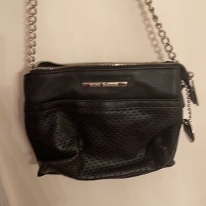 Steve Madden black leather crossbody purse